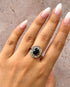 Bague Art-Déco Saphir 1.65 carat & Diamants 0.30 carat "Ophélie" - Elliade Paris