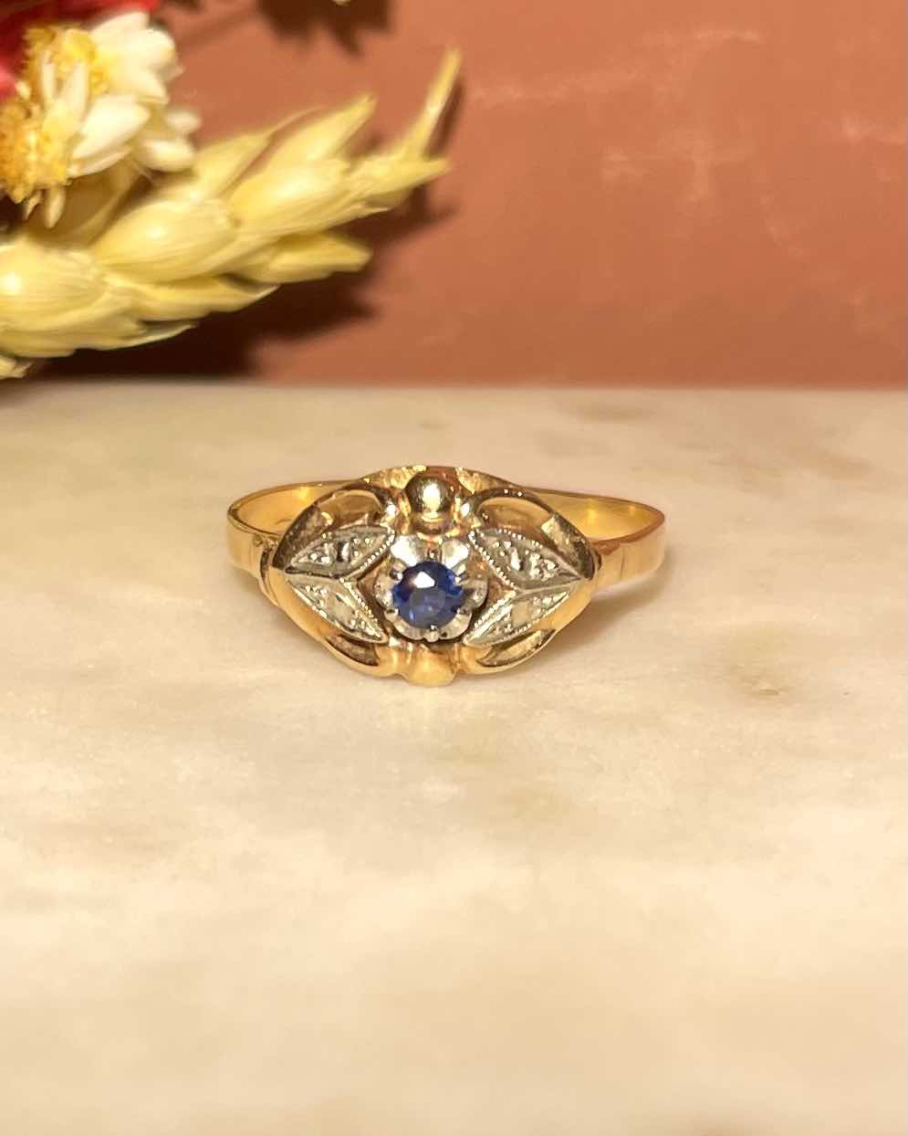 Bague Art-Déco Saphirs 1940&