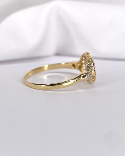 Bague Art Déco Saphir &amp; Diamants &quot;Zora&quot; - Elliade Paris