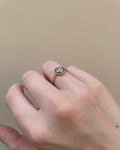 Bague Art - Déco Saphirs 0.32 carat &amp; Diamants &quot;Mariane&quot; - Elliade Paris