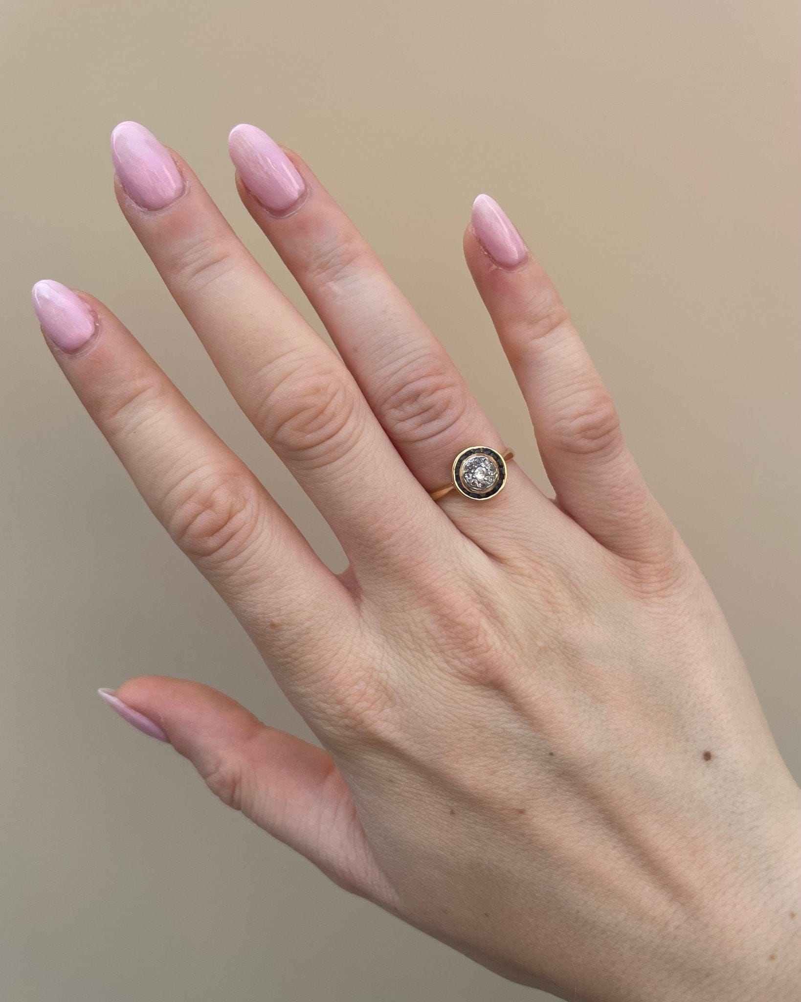 Bague Art - Déco Saphirs 0.32 carat &amp; Diamants "Mariane" - Elliade Paris