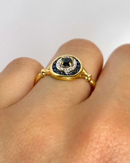 Bague Art Déco Saphirs 0.52 carat "Cindy" - Elliade Paris