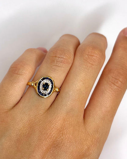 Bague Art Déco Saphirs 0.52 carat "Cindy" - Elliade Paris