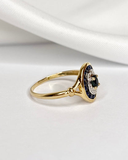Bague Art Déco Saphirs 0.52 carat "Cindy" - Elliade Paris