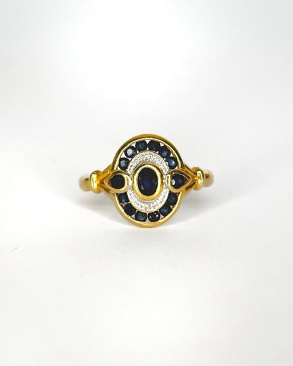 Bague Art Déco Saphirs 0.61 ct &quot;Julia&quot; - Elliade Paris
