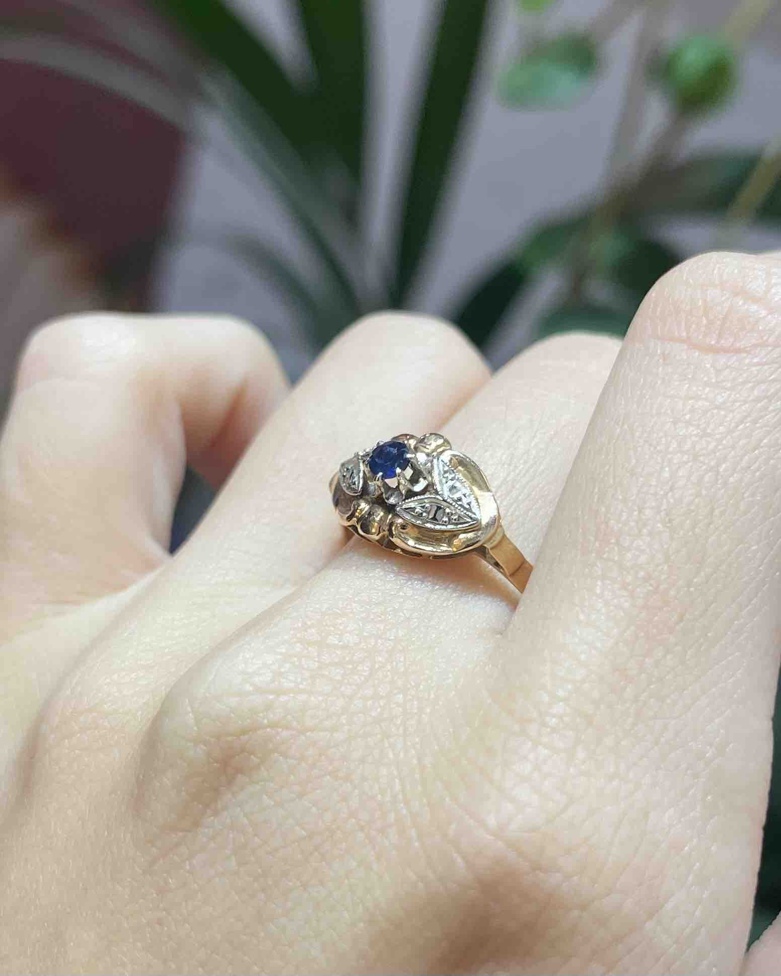 Bague Art - Déco Saphirs 1940&