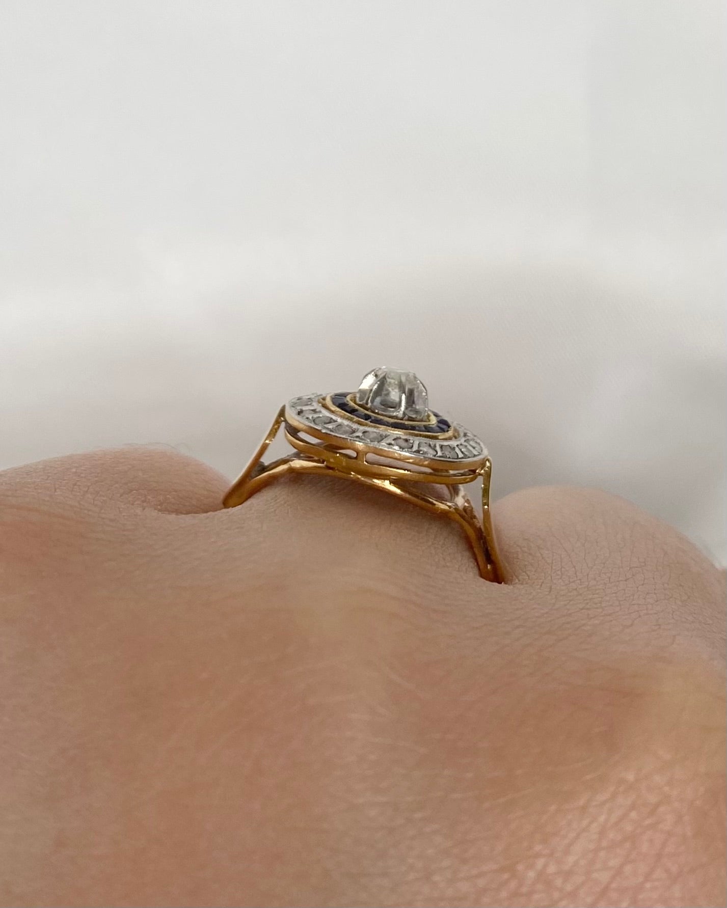 Bague Art Déco Saphirs &amp; Diamants "Jodie" - Elliade Paris