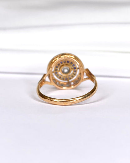 Bague Art Déco Saphirs &amp; Diamants "Jodie" - Elliade Paris