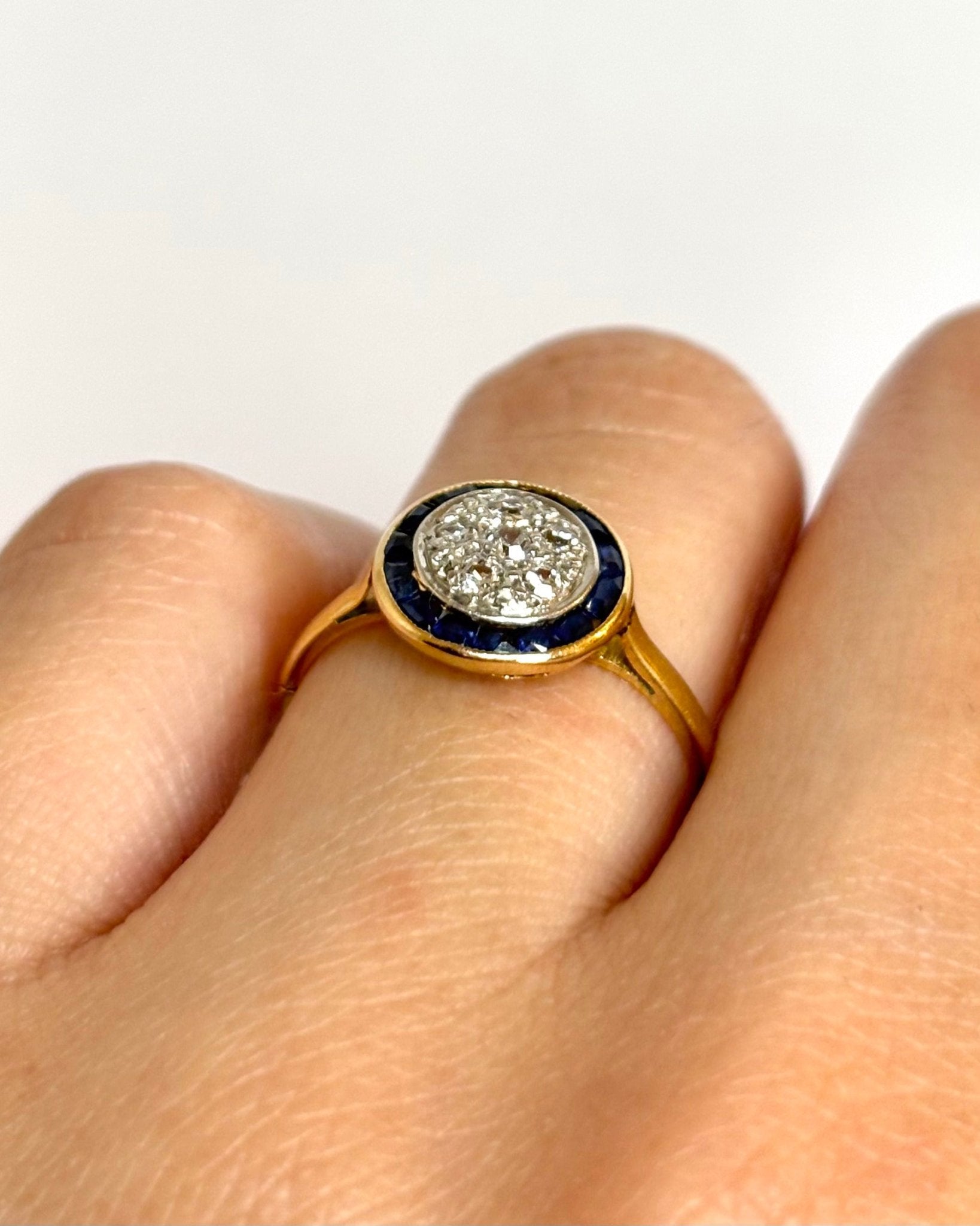 Bague Art Déco Saphirs &amp; Diamants "Lison" - Elliade Paris