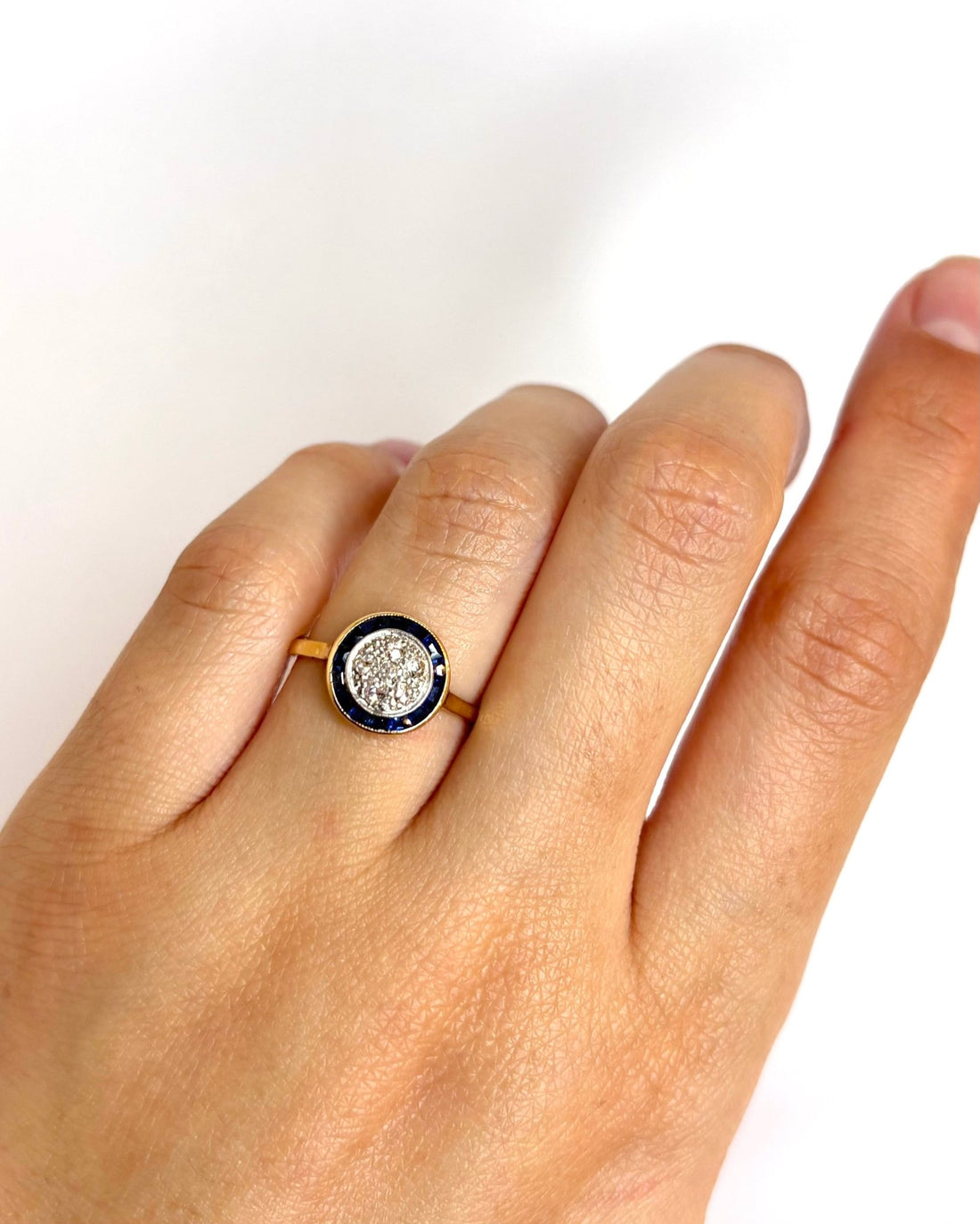 Bague Art Déco Saphirs &amp; Diamants "Lison" - Elliade Paris