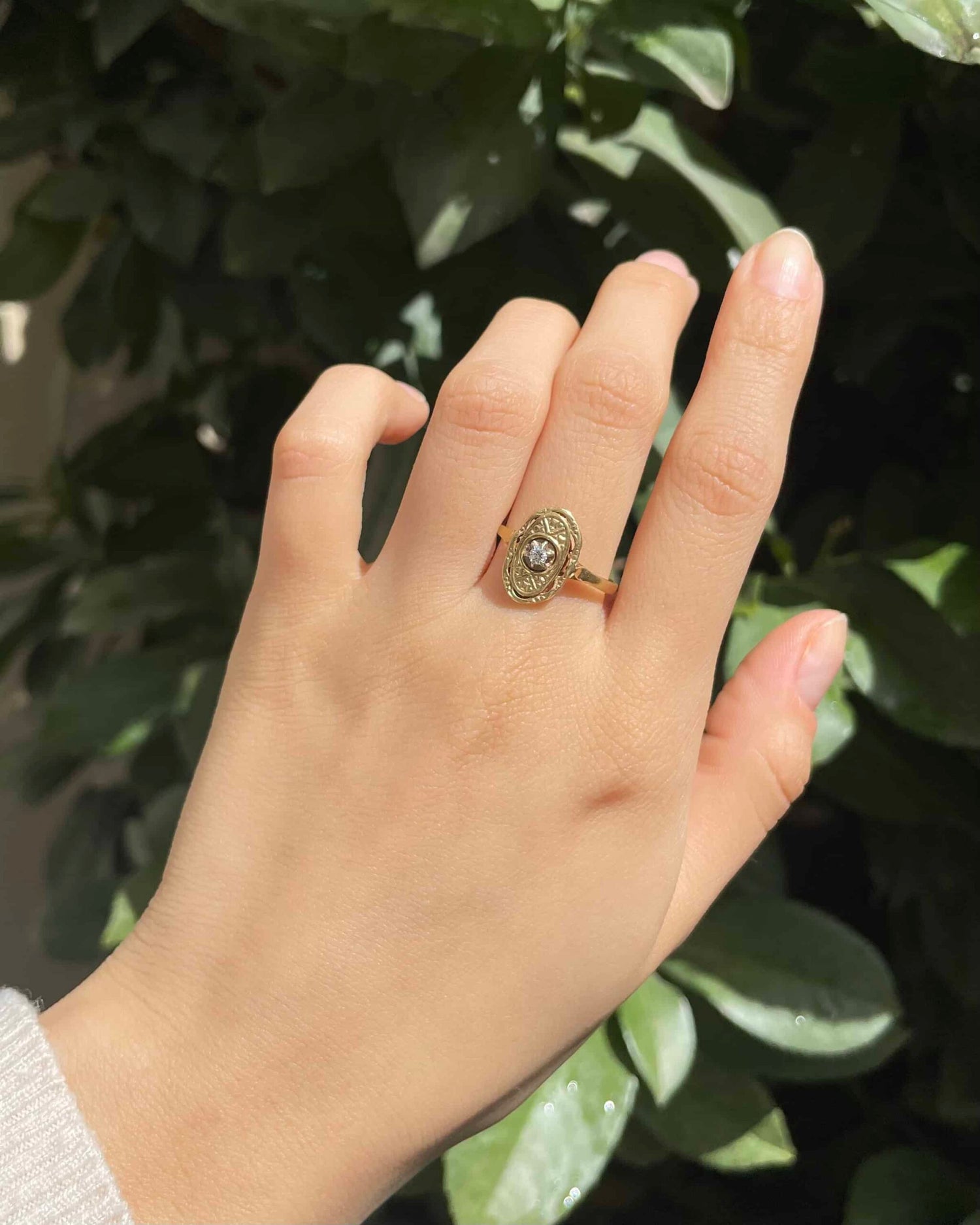 Bague Art-Déco vintage Diamant &quot;Aurya&quot;