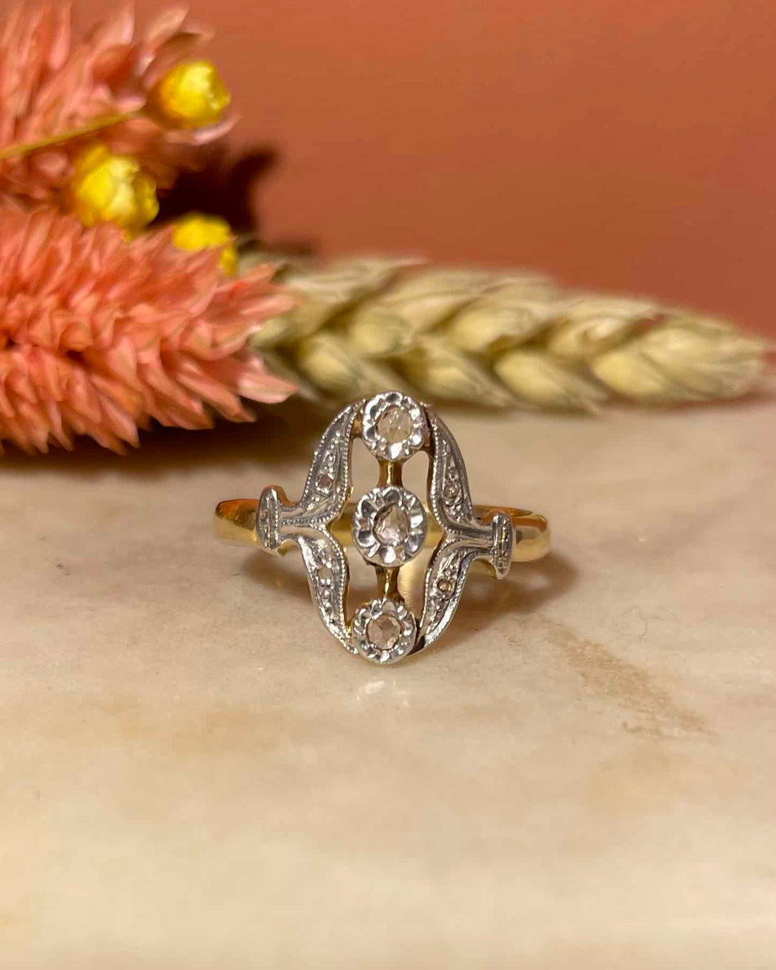 Bague Vintage Art-Déco Diamants &quot;Makayla&quot;