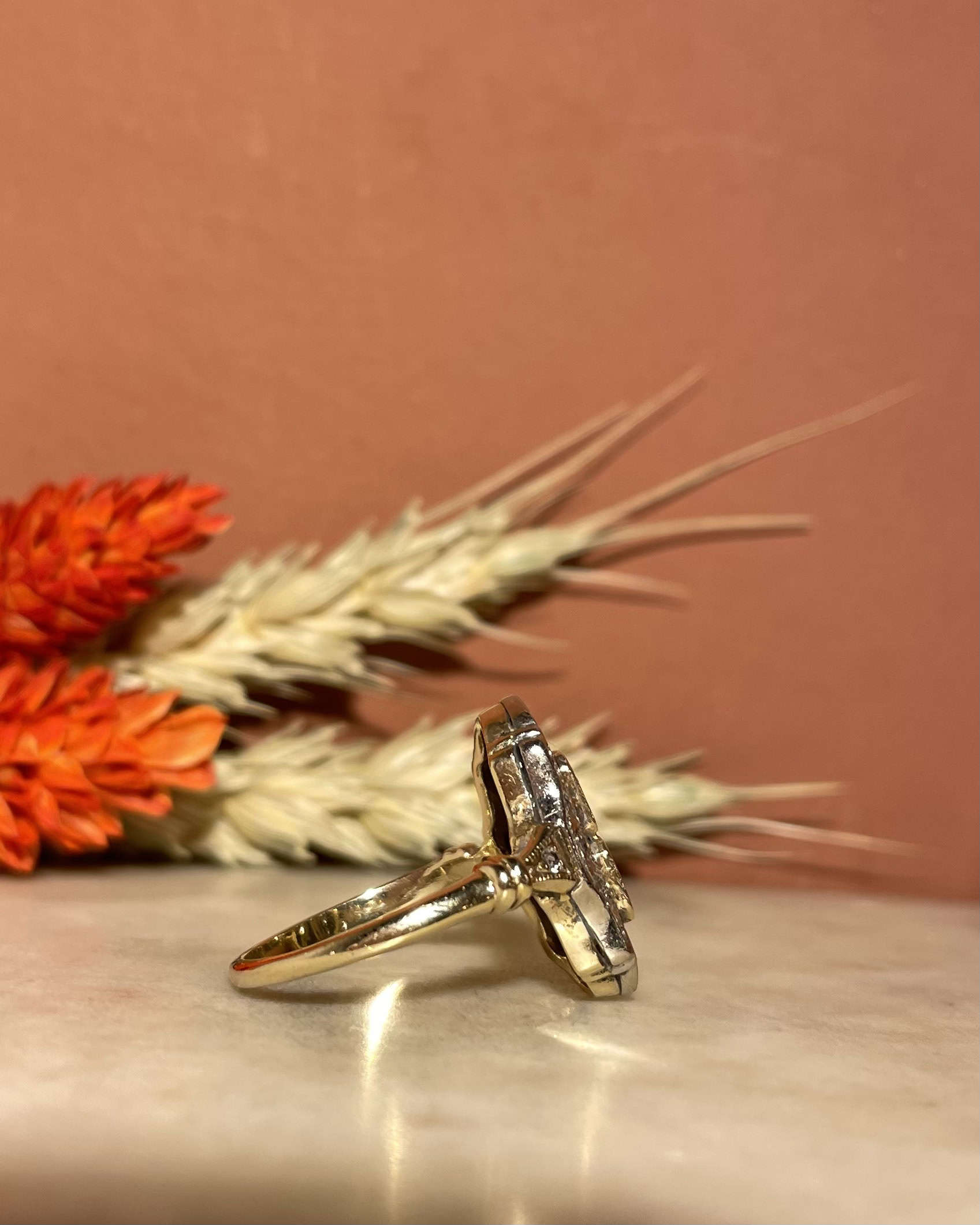 Bague Vintage Art-Déco 22 Diamants "Stella"