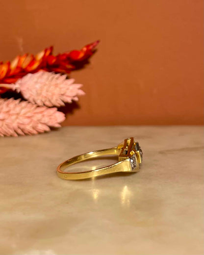 Bague Art - déco Tank Diamants &quot;Zephyra&quot; - Elliade Paris