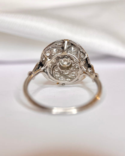Bague Art-Déco Tourbillon Diamants 0.77 carat "Fiona" - Elliade Paris