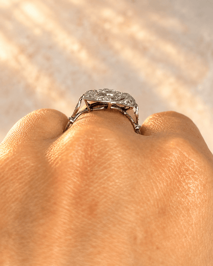 Bague Art-Déco Tourbillon Diamants 0.77 carat "Fiona" - Elliade Paris