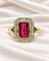 Bague Art-Déco Tourmaline 1.75 carat & Diamants "Sandra" - Elliade Paris