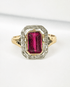 Bague Art-Déco Tourmaline 1.75 carat & Diamants "Sandra" - Elliade Paris
