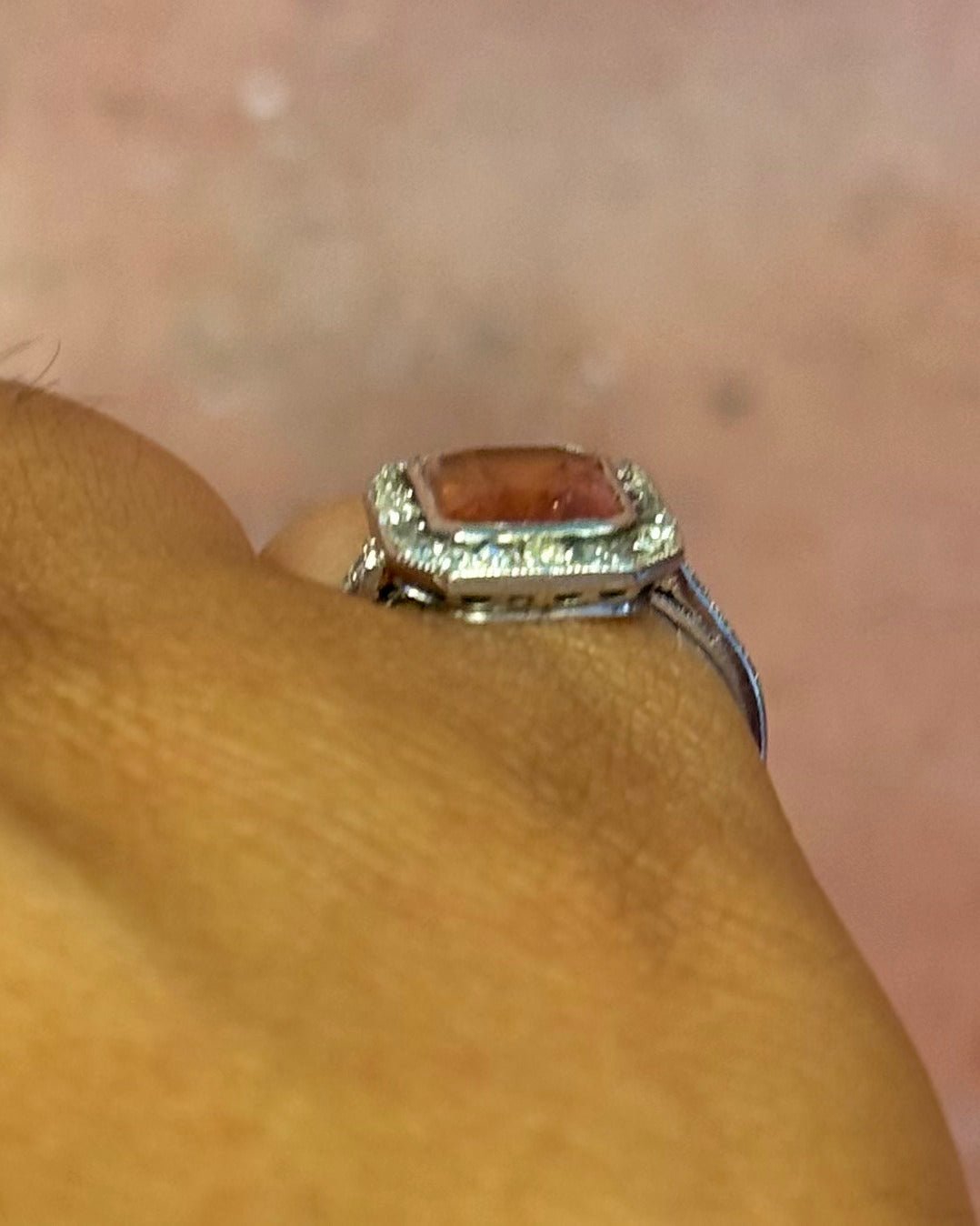 Bague Art-Déco Tourmaline 2.18 carats &amp; Diamants "Lauriane" - Elliade Paris