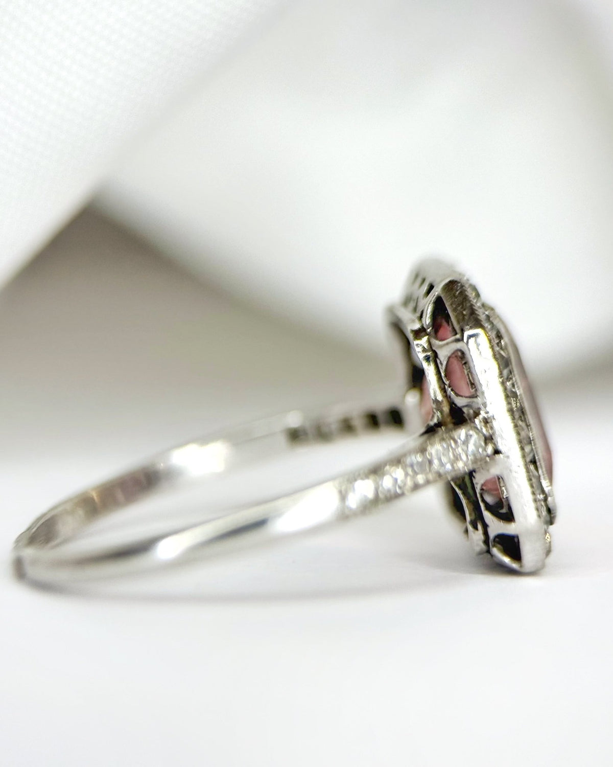 Bague Art-Déco Tourmaline 2.18 carats &amp; Diamants "Lauriane" - Elliade Paris