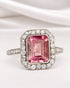 Bague Art-Déco Tourmaline 2.18 carats & Diamants "Lauriane" - Elliade Paris