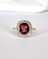 Bague Art - Déco Tourmaline 2.60 carats & Diamants 0.25 carat "Justine" - Elliade Paris