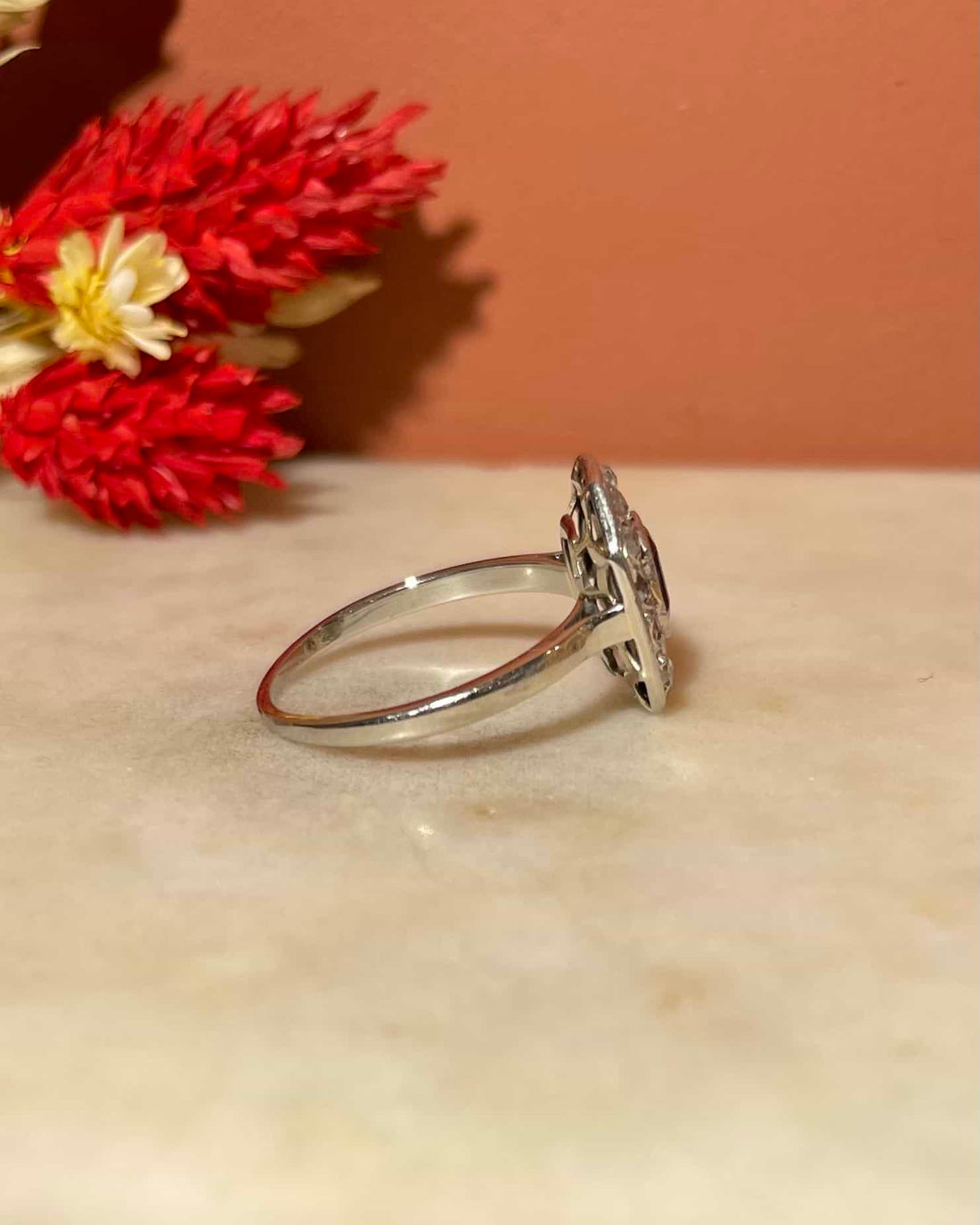 Bague Art-déco Saphir &amp; Diamants &quot;Annabelle&quot;