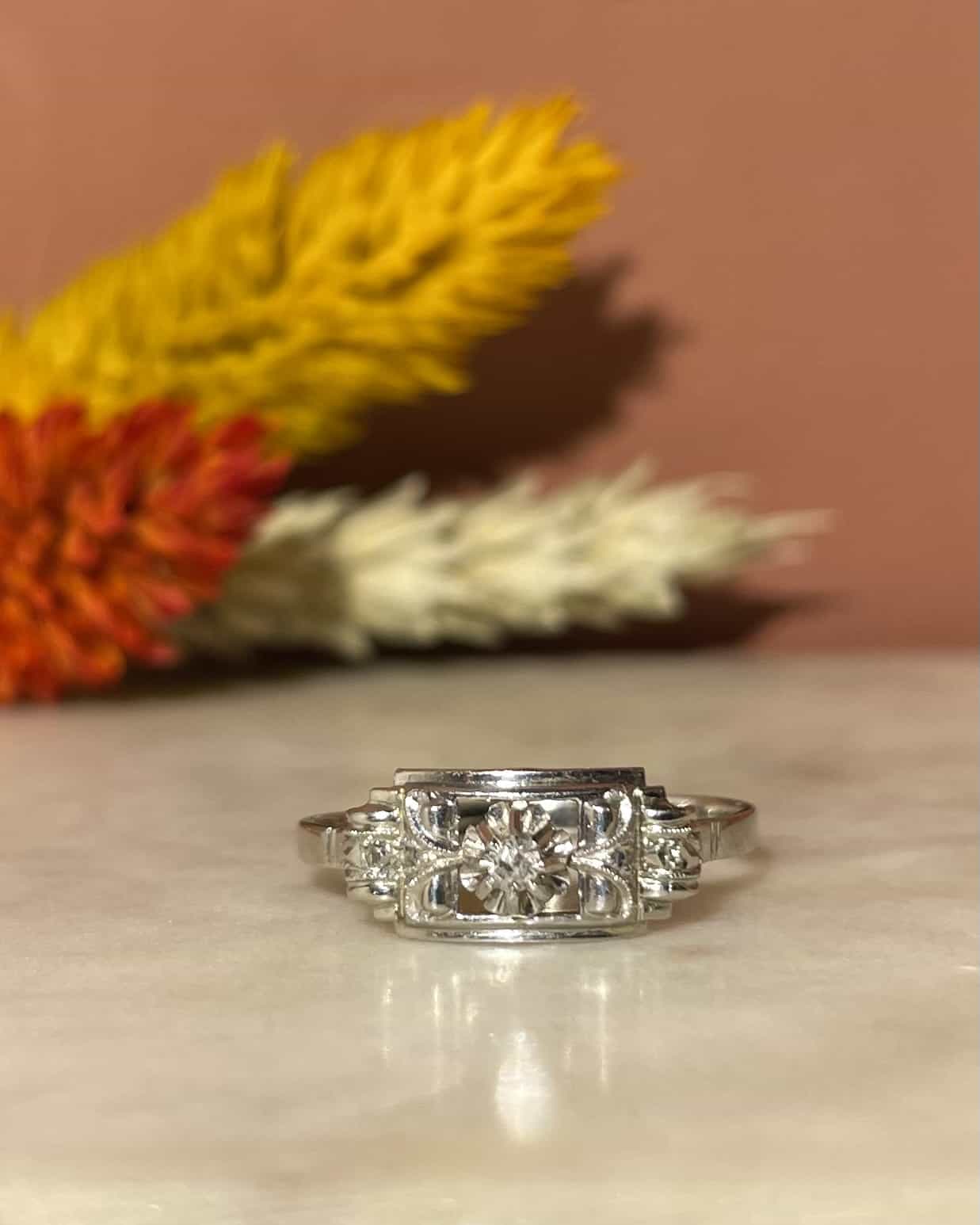 Bague Art-Déco Diamant "Harlow"