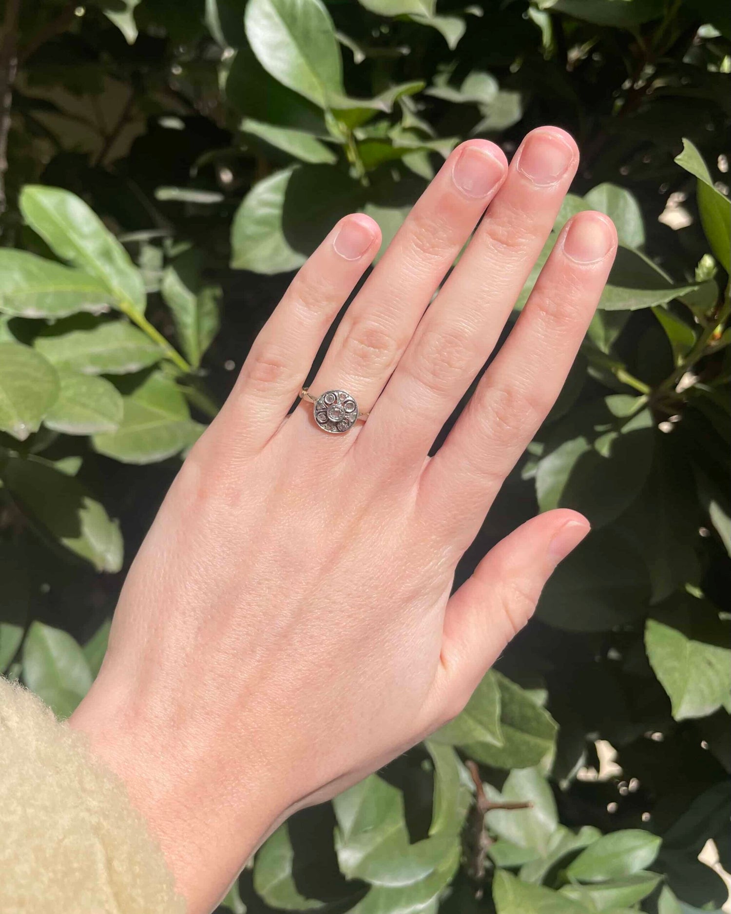 Art Deco 9 Diamond Ring &quot;Rosemarie&quot;