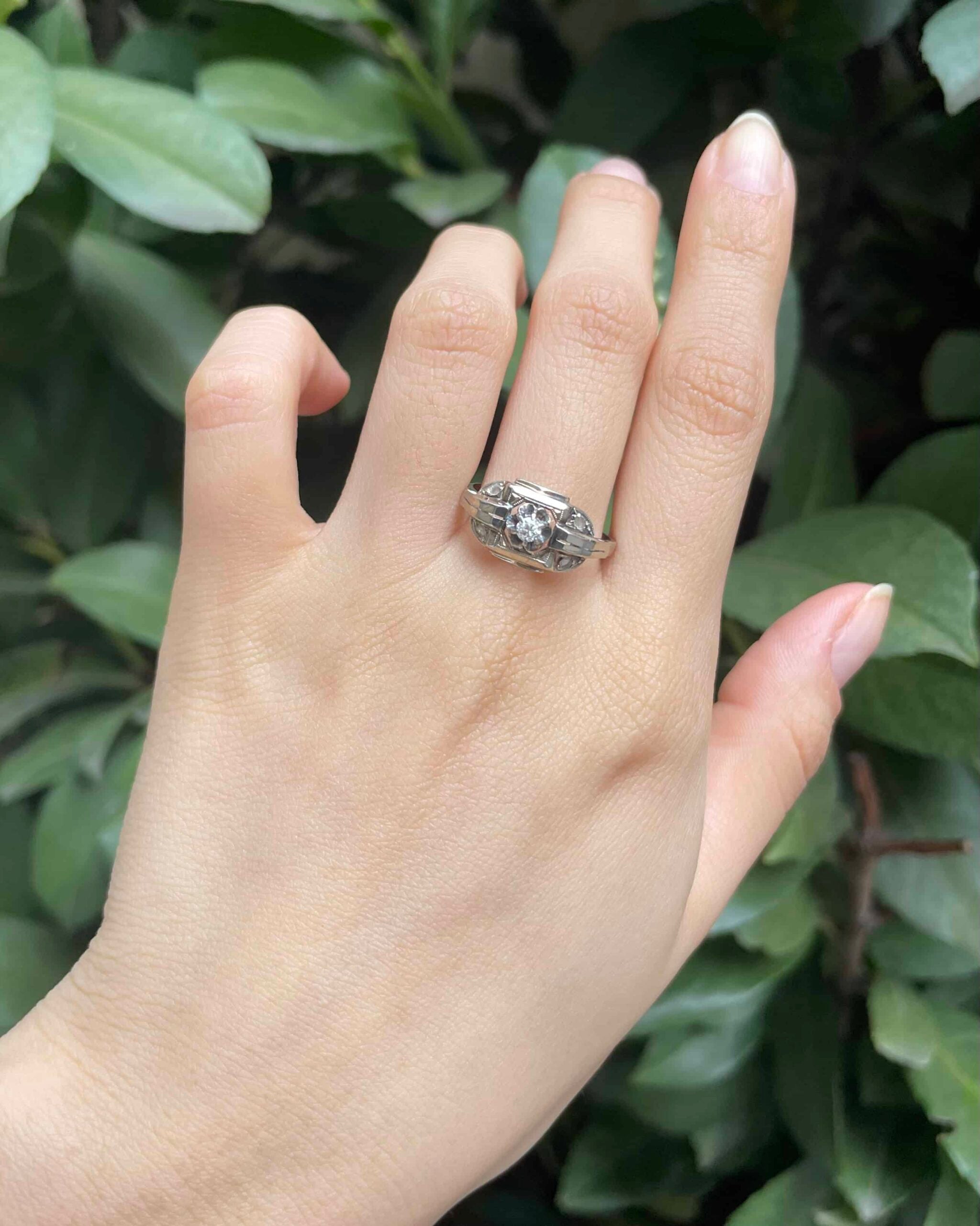Bague Art-Déco Diamant &quot;Aria&quot;
