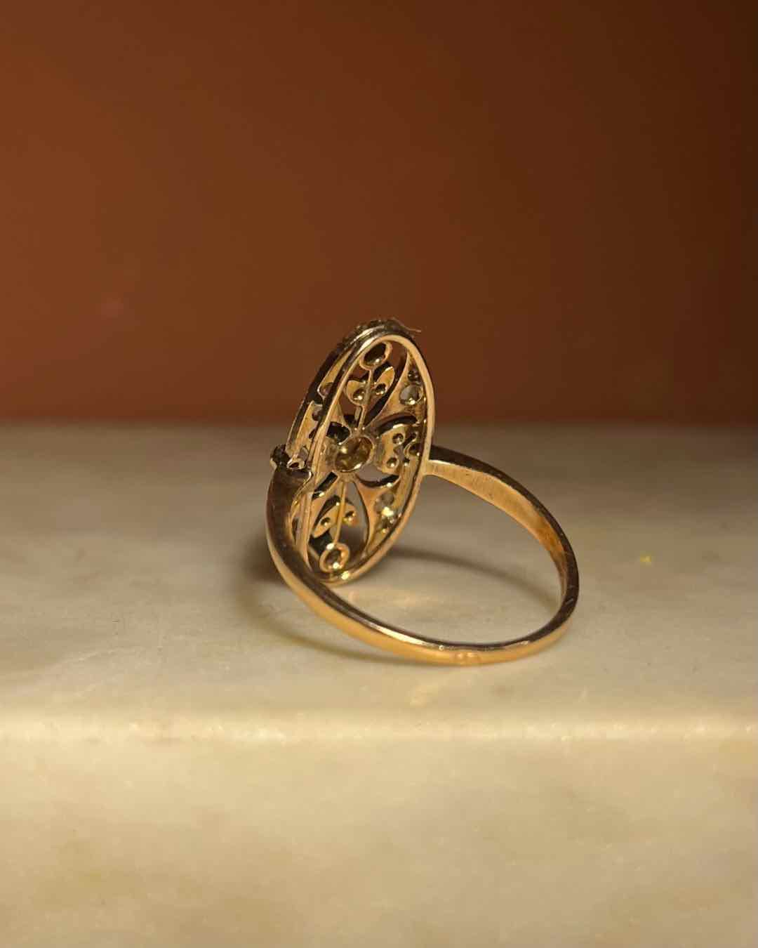 Bague vintage Art-déco Diamants &quot;Carmen&quot;