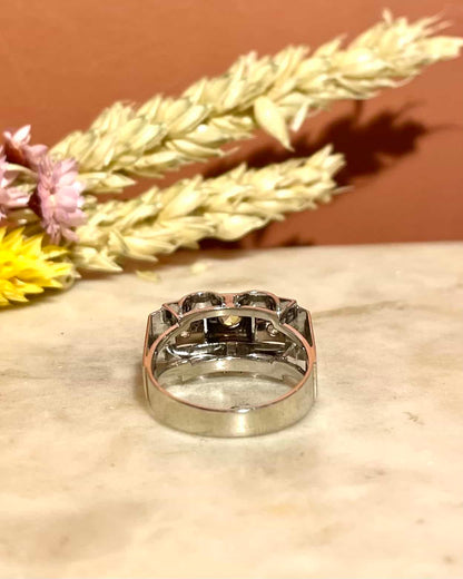 Bague Vintage Tank Diamants "Lorena"