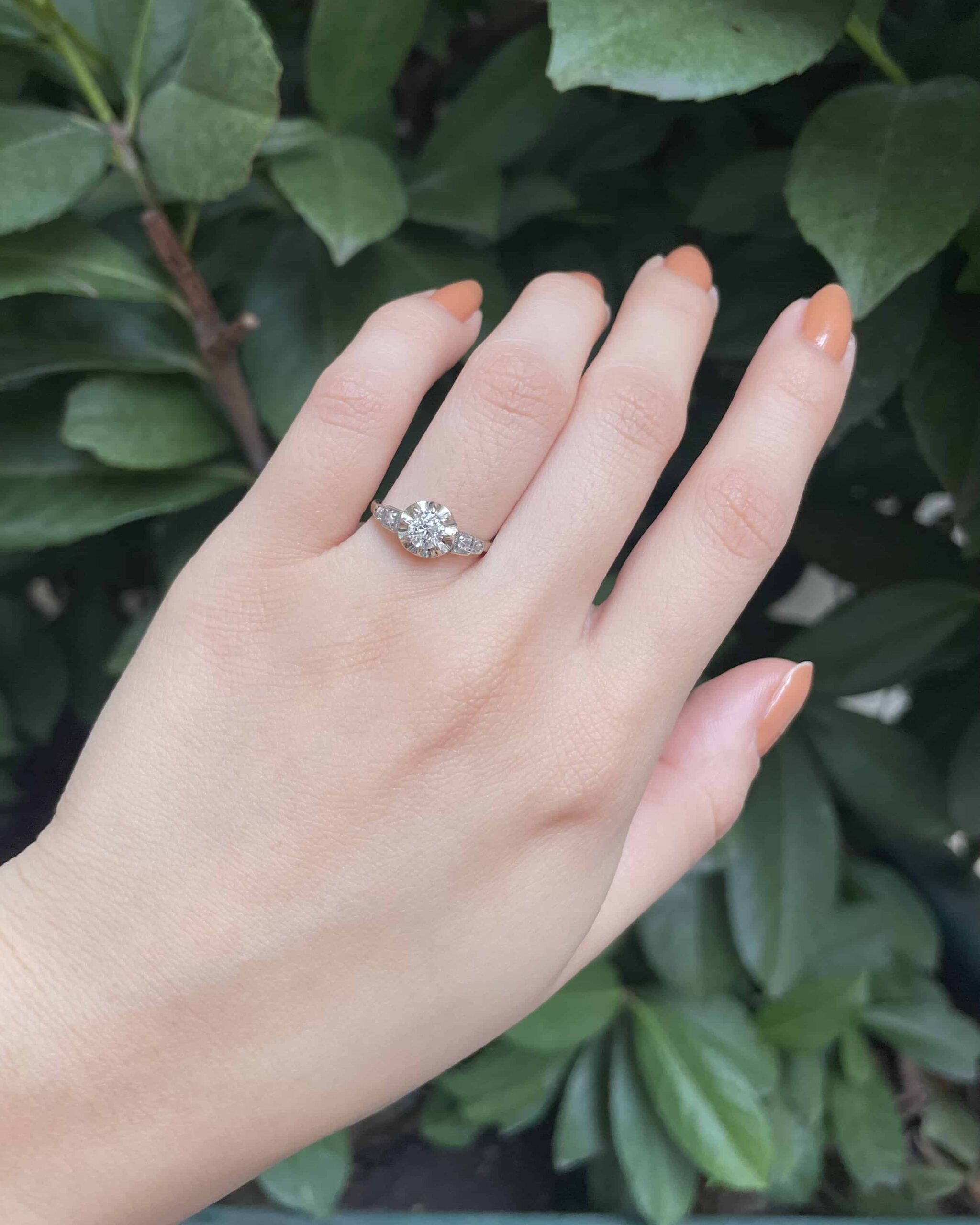 Bague Art déco Diamants Vintage &quot;Hedda&quot;