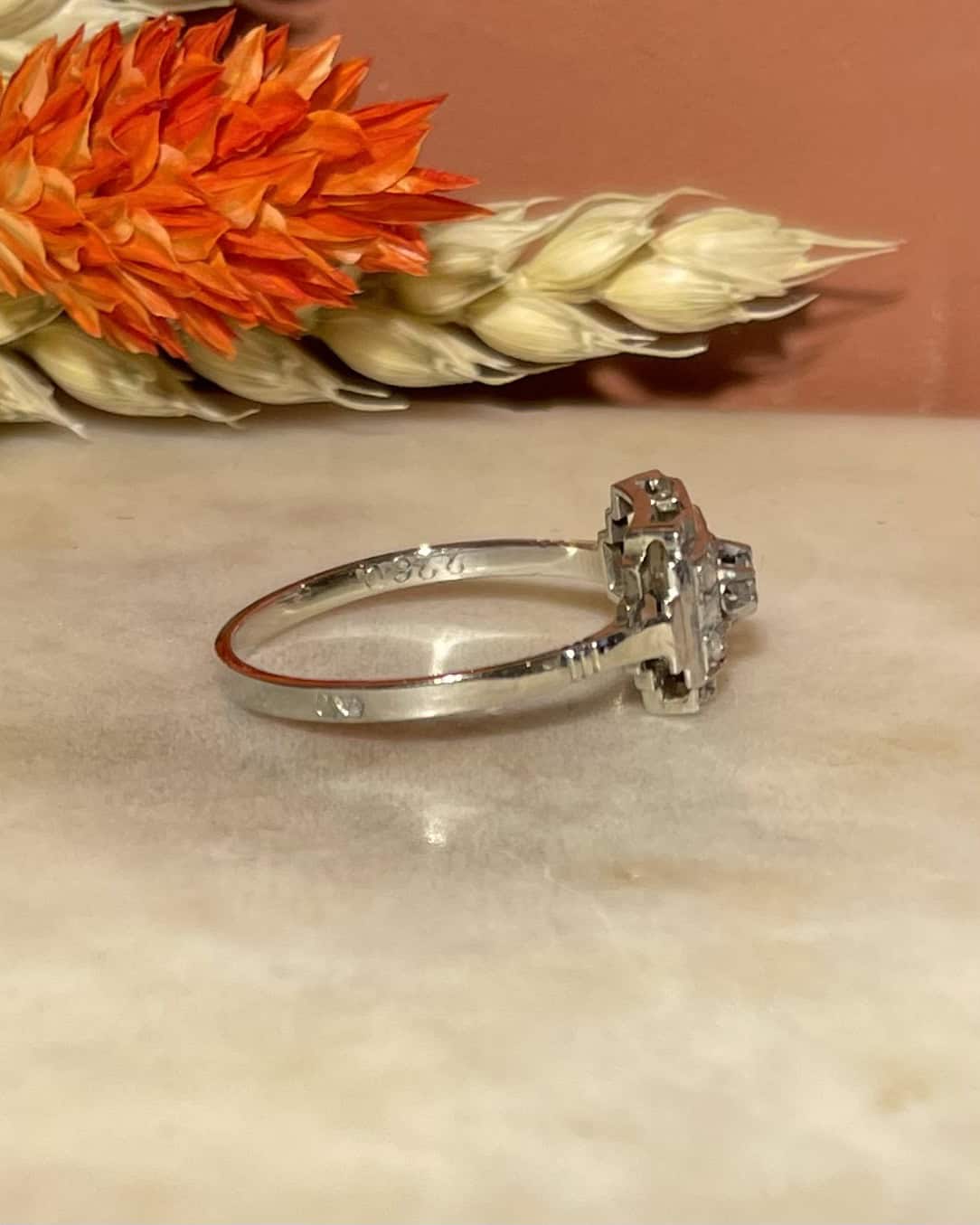 Bague Vintage Art-Déco Diamants &quot;Arielle&quot;