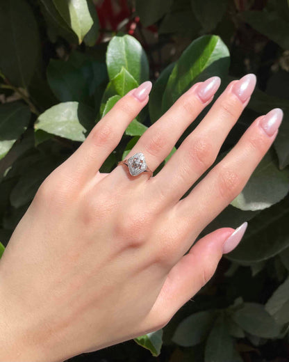 Bague vintage Art Déco Diamant &quot;Azzedina&quot;