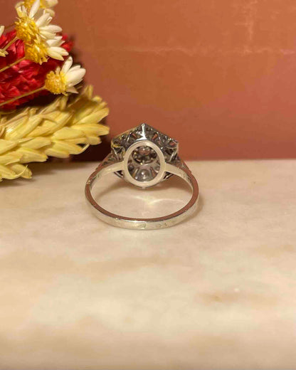 Bague Art-déco 9 Diamants &quot;Lauriana&quot;