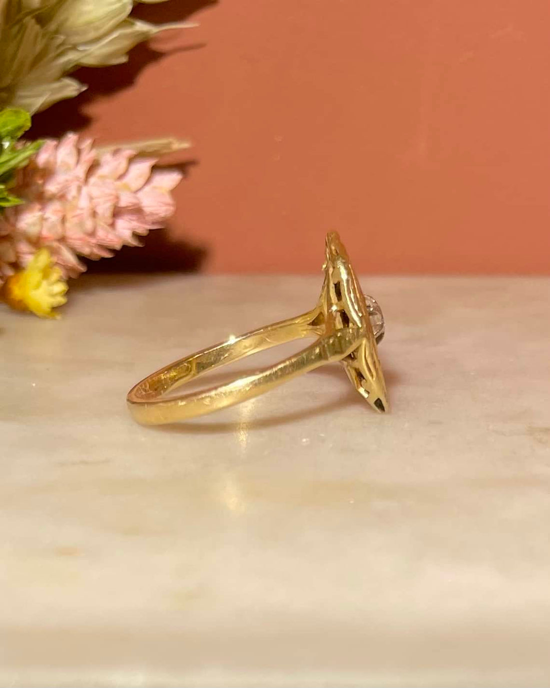 Bague Art-Déco vintage Diamant &quot;Aurya&quot;