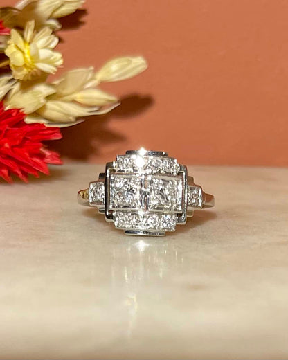 Bague Art-déco 12 Diamants &quot;Tatum&quot;