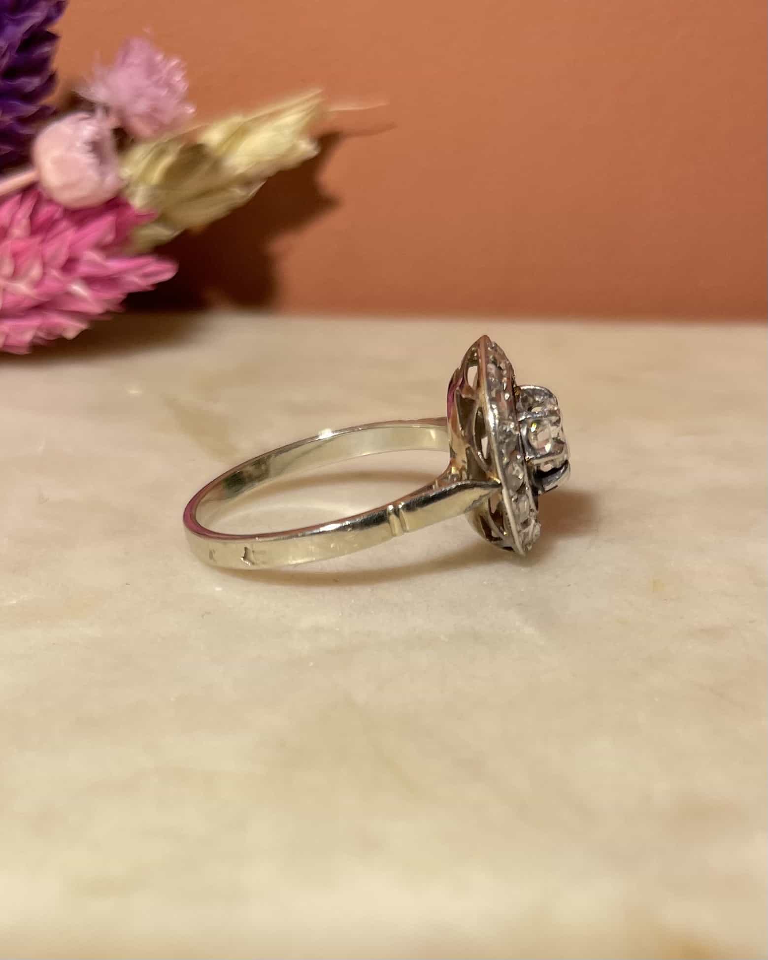 Bague Art-déco 17 Diamants &quot;Athéna&quot;