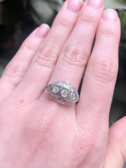 Bague Art-Déco Diamants &quot;Jeanine&quot;