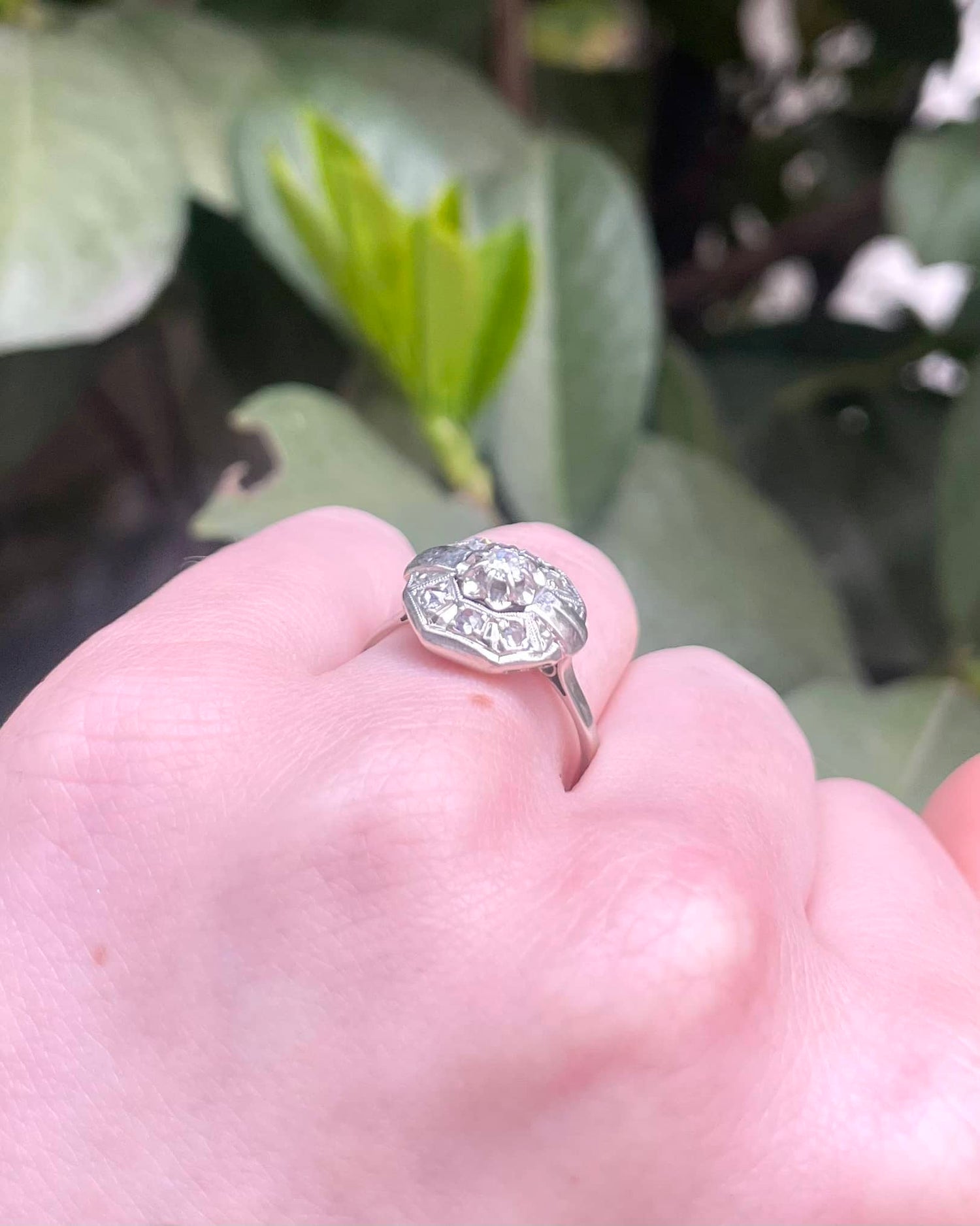 Bague Vintage Art-Déco Diamants &quot;Clariza&quot;