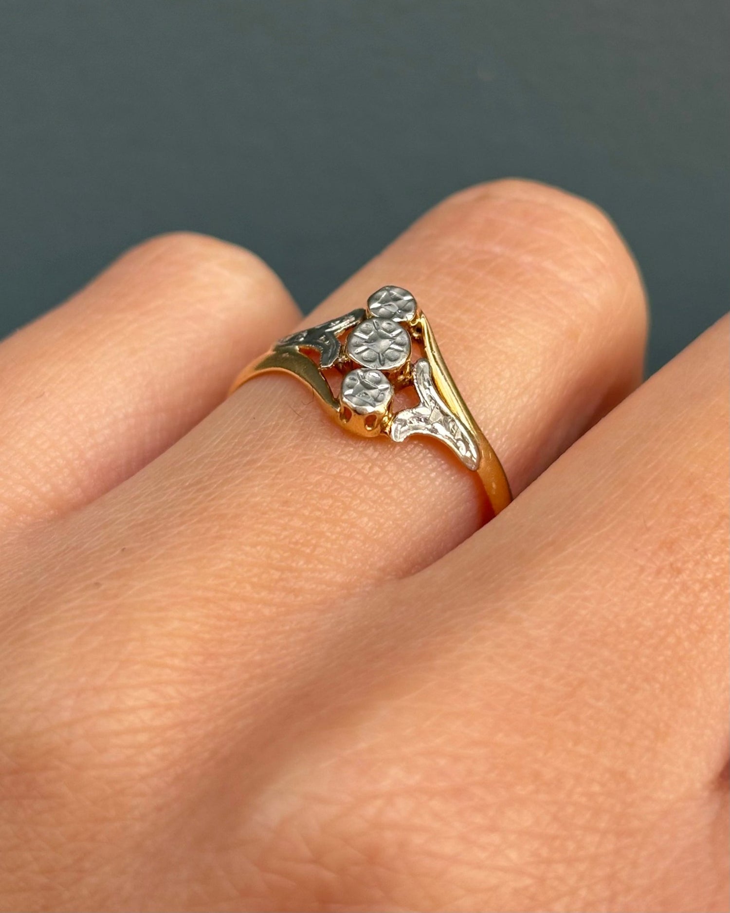 Bague Art Nouveau Fleurs &quot;Sylvie&quot; - Elliade Paris