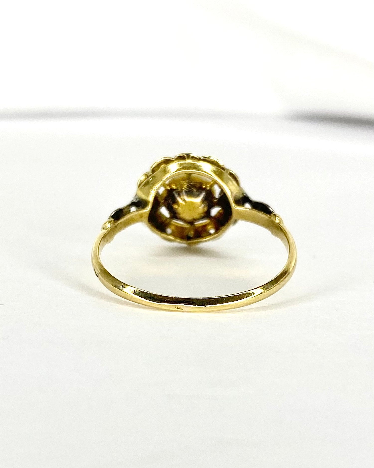 Bague Art - Nouveau Perle &amp; Diamants "Blanche" - Elliade Paris