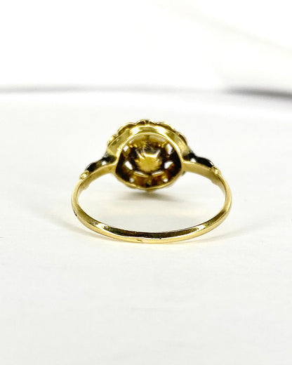 Bague Art - Nouveau Perle &amp; Diamants "Blanche" - Elliade Paris