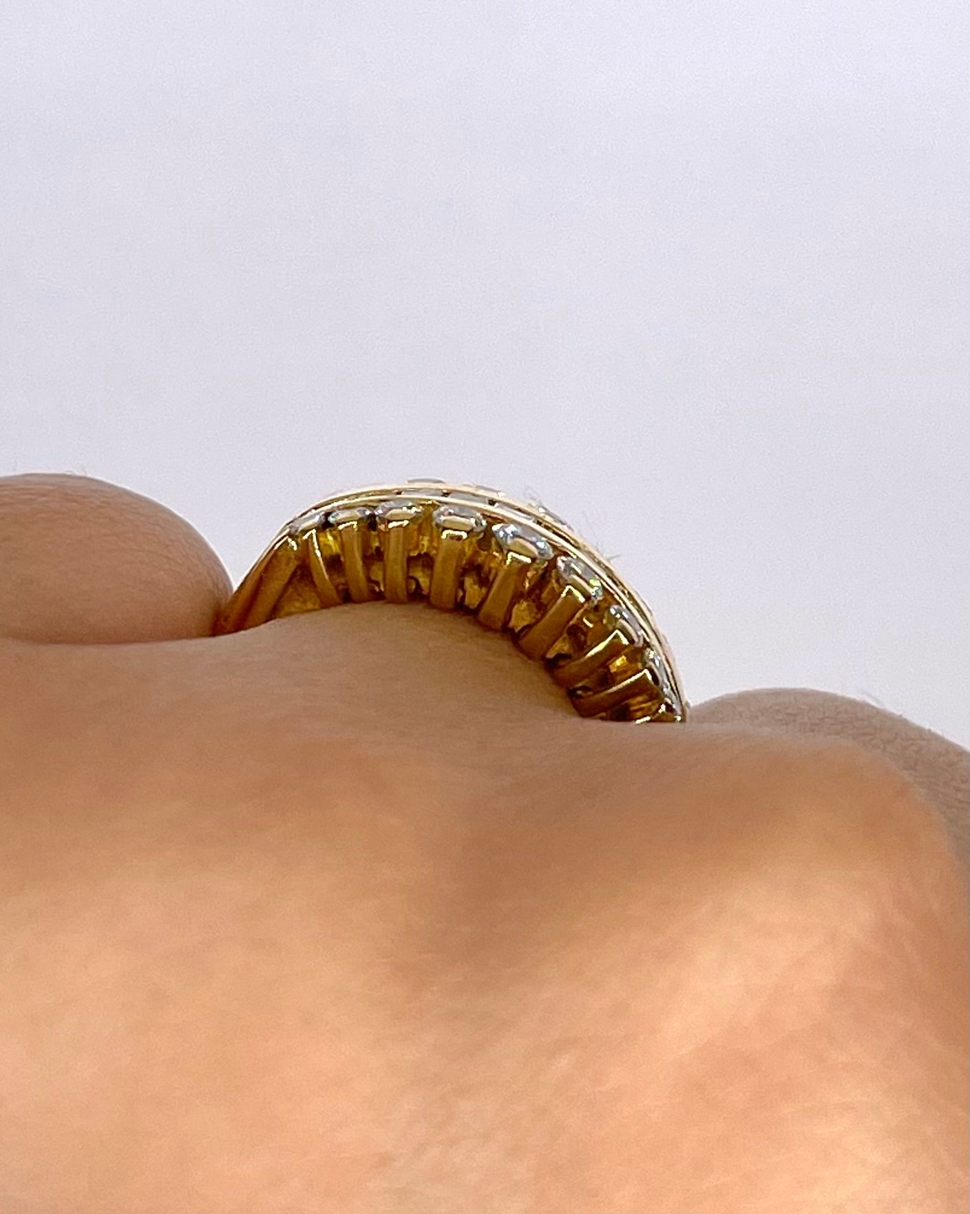 Bague Bandeau Diamants 0.80 carat &amp; Or 6,88g "Aryna" - Elliade Paris