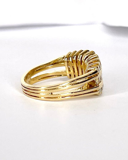 Bague Bandeau Diamants 0.80 carat &amp; Or 6,88g "Aryna" - Elliade Paris