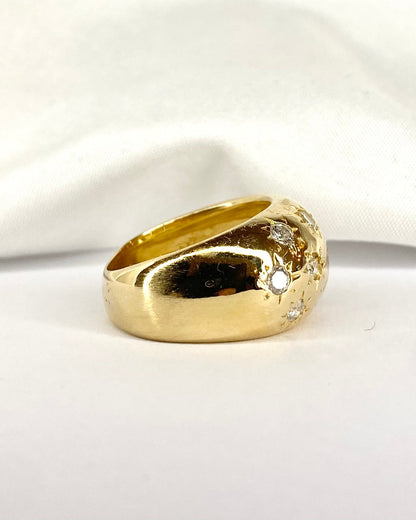 Bague Boule Diamants 1 carat &amp; Or Jaune 9.32 g &quot;Amélie&quot; - Elliade Paris