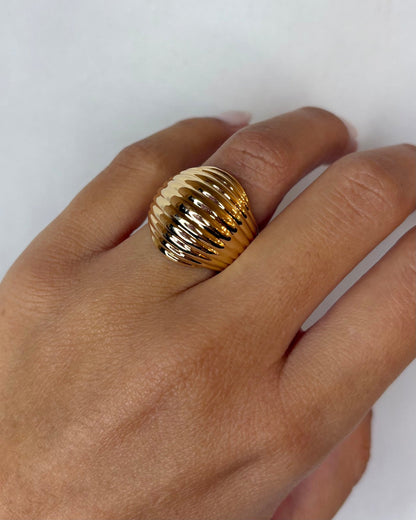 Bague Boule Or Jaune 18 carats 11.22 g signée JRoca - Elliade Paris
