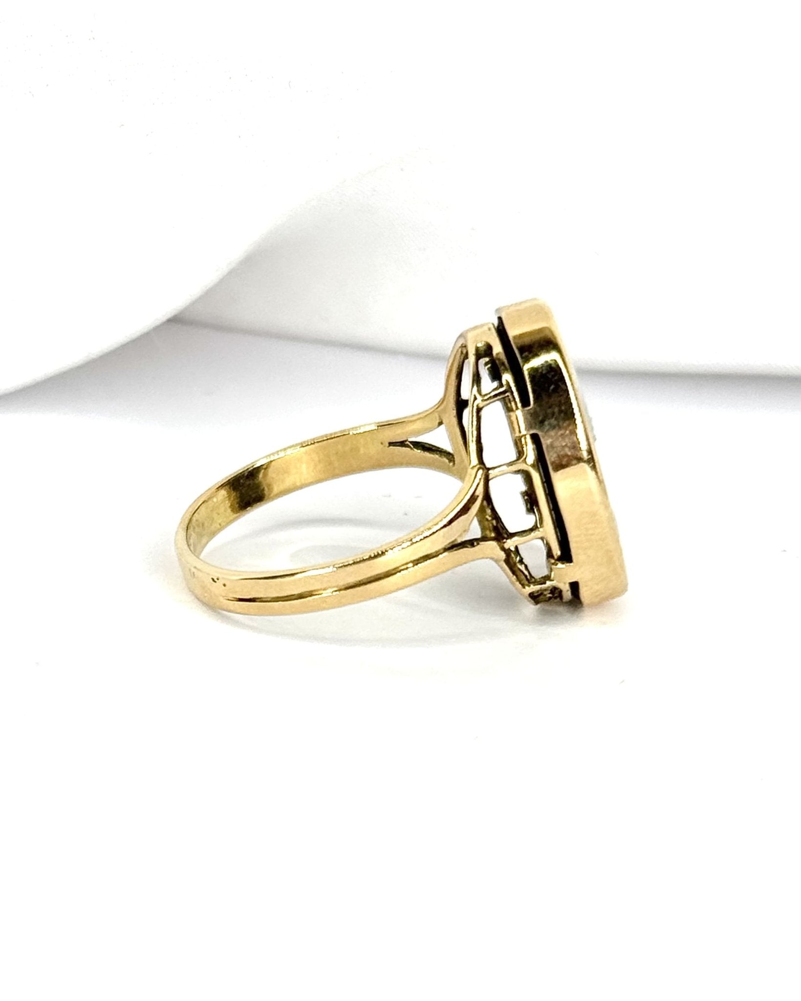 Bague Camée Onyx "Mélisande" - Elliade Paris