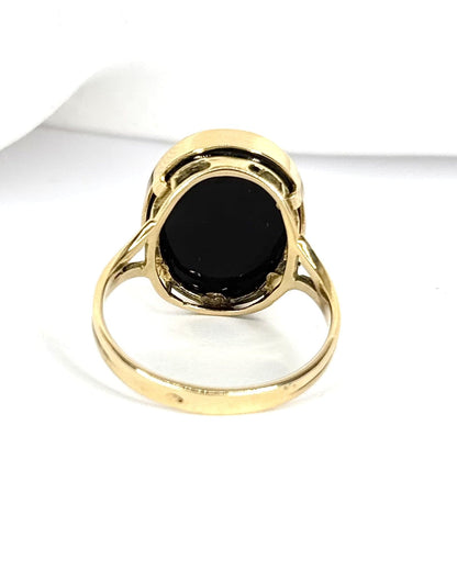 Bague Camée Onyx "Mélisande" - Elliade Paris